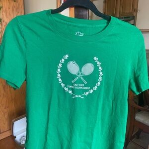 J. Crew Green Tennis Tournament T-Shirt